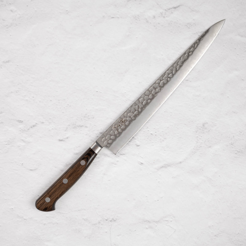 츠네히사 AUS8 츠치메 스지히키 240mm 브라운 웨스턴핸들