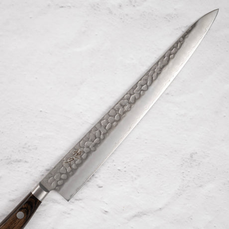 츠네히사 AUS8 츠치메 스지히키 240mm 브라운 웨스턴핸들