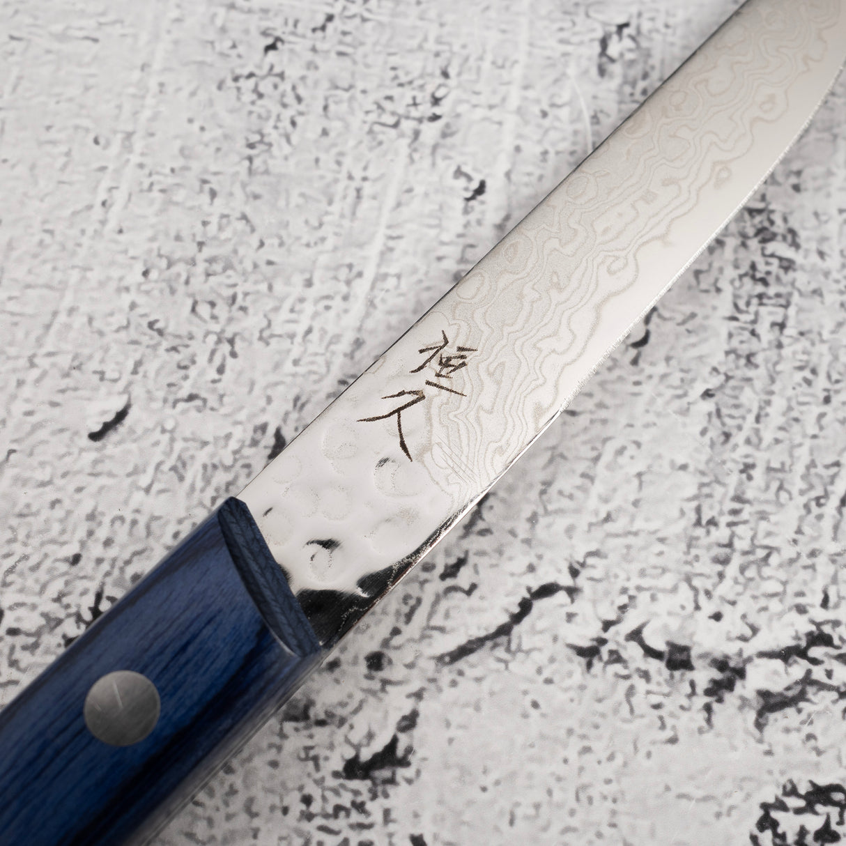 Tsunehisa AUS10 Damascus Steak Knife Blue