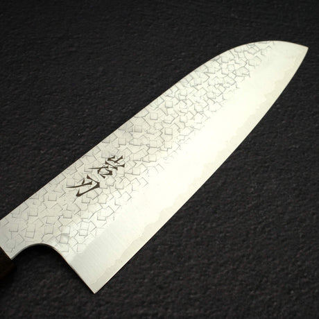 K&S Arare SG2 Santoku 170mm by Iron Clad, with Black Charcate Handle
