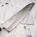 Tsunehisa White 1 S/S Clad Migaki Gyuto 240mm Purple Handle
