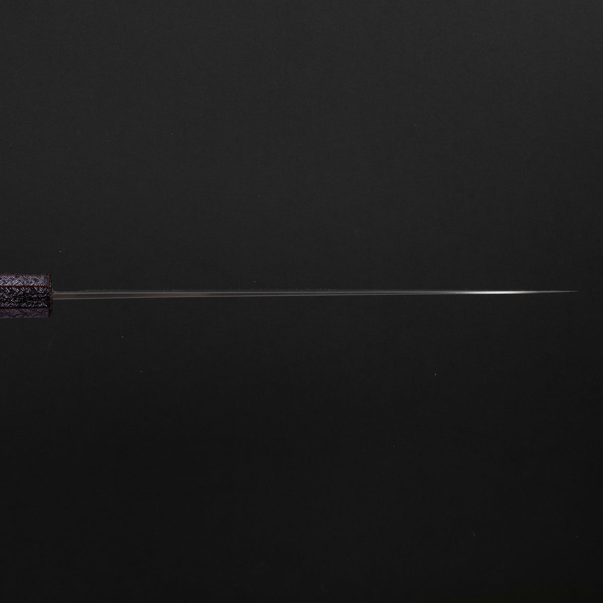Tsunehisa White 1 S/S Clad Migaki Gyuto 240mm Purple Handle