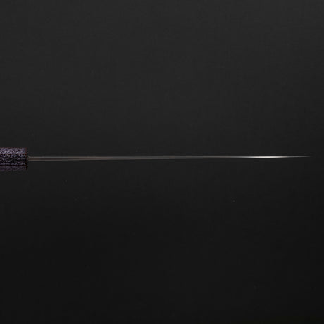 Tsunehisa White 1 S/S Clad Migaki Gyuto 240mm Purple Handle