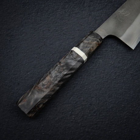 Hatsukokoro x Yoshikane SKD Nashiji Gyuto 210mm Extra Tall, Stablized Burl Handle