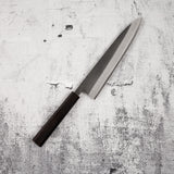 하츠코코로 x 요시카네 백2강 쿠로우치 나시지 스텐클래드 규토(셰프나이프) 210mm 에보니 핸들