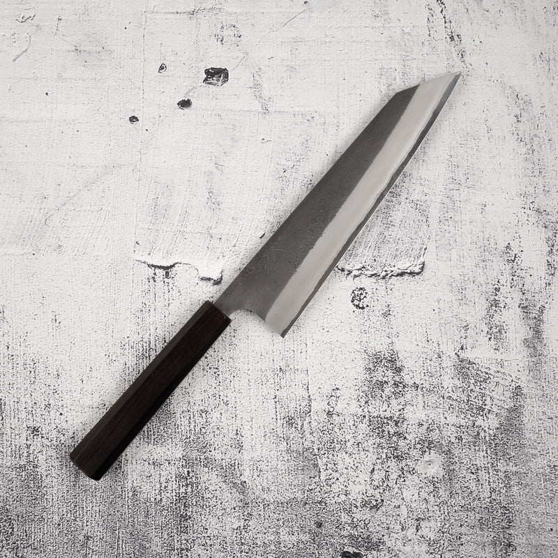 Yoshikane White 2 KU Nashiji K-tip Gyuto 210mm Stainless Clad Ebony by Hatsukokoro