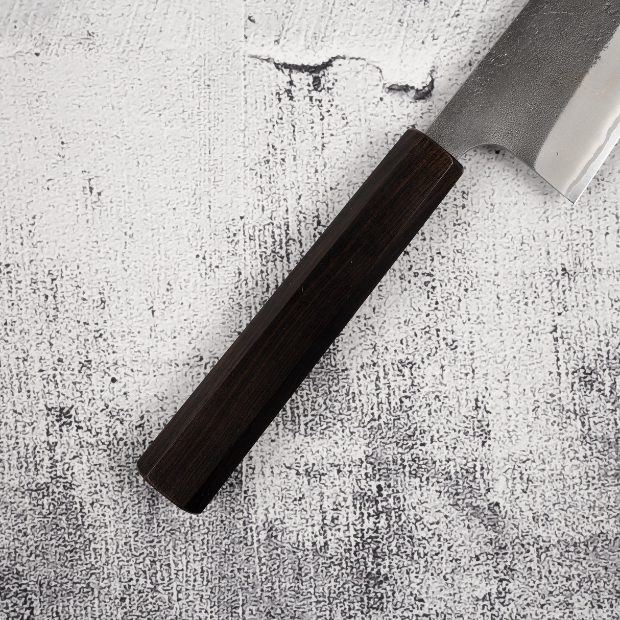 Yoshikane White 2 KU Nashiji K-tip Gyuto 210mm Stainless Clad Ebony by Hatsukokoro