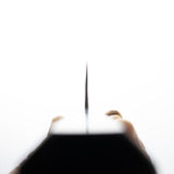 Yoshikane White 2 KU Nashiji K-tip Gyuto 210mm Stainless Clad Ebony by Hatsukokoro