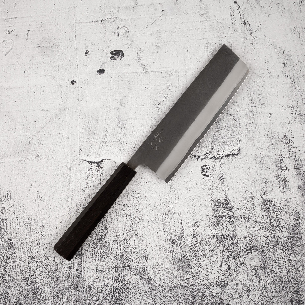 Yoshikane White 2 KU Nashiji Nakiri 165mm Stainless Clad Ebony by Hatsukokoro