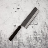 Yoshikane White 2 KU Nashiji Nakiri 165mm Stainless Clad Ebony by Hatsukokoro