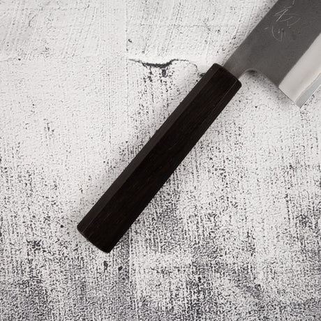 Yoshikane White 2 KU Nashiji Nakiri 165mm Stainless Clad Ebony by Hatsukokoro