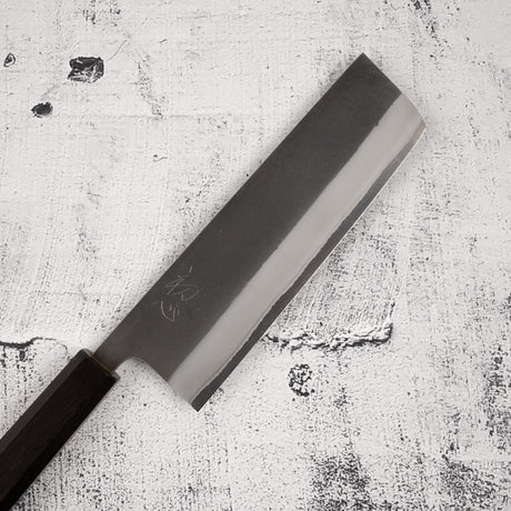 Yoshikane White 2 KU Nashiji Nakiri 165mm Stainless Clad Ebony by Hatsukokoro