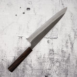 Yoshikane White 2 KU Nashiji Gyuto 240mm Stainless Clad Ebony by Hatsukokoro