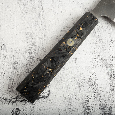 Yoshikane White 2 KU Nashiji K-tip Gyuto 210mm Carbon Fiber Handle