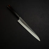 Yoshikane White 2 KU Nashiji Sujihiki 240mm, Stainless Clad Ebony by Hatsukokoro