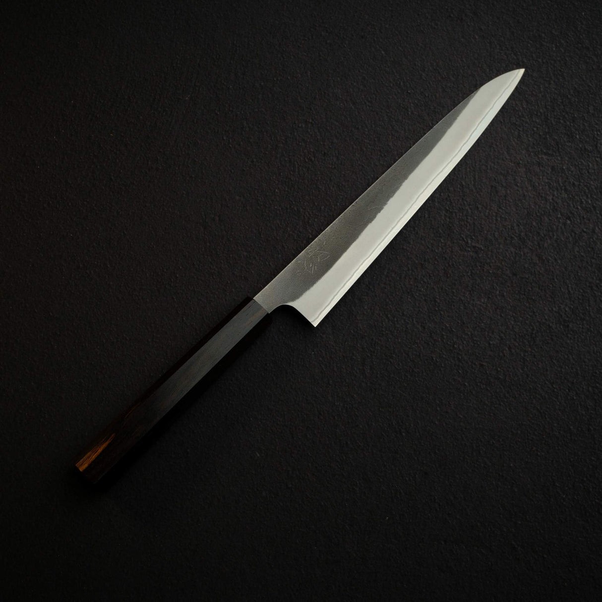Yoshikane White 2 KU Nashiji Sujihiki 240mm, Stainless Clad Ebony by Hatsukokoro