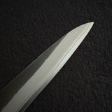 Yoshikane White 2 KU Nashiji Sujihiki 240mm, Stainless Clad Ebony by Hatsukokoro