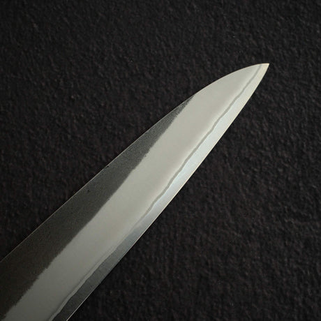 Yoshikane White 2 KU Nashiji Sujihiki 240mm, Stainless Clad Ebony by Hatsukokoro