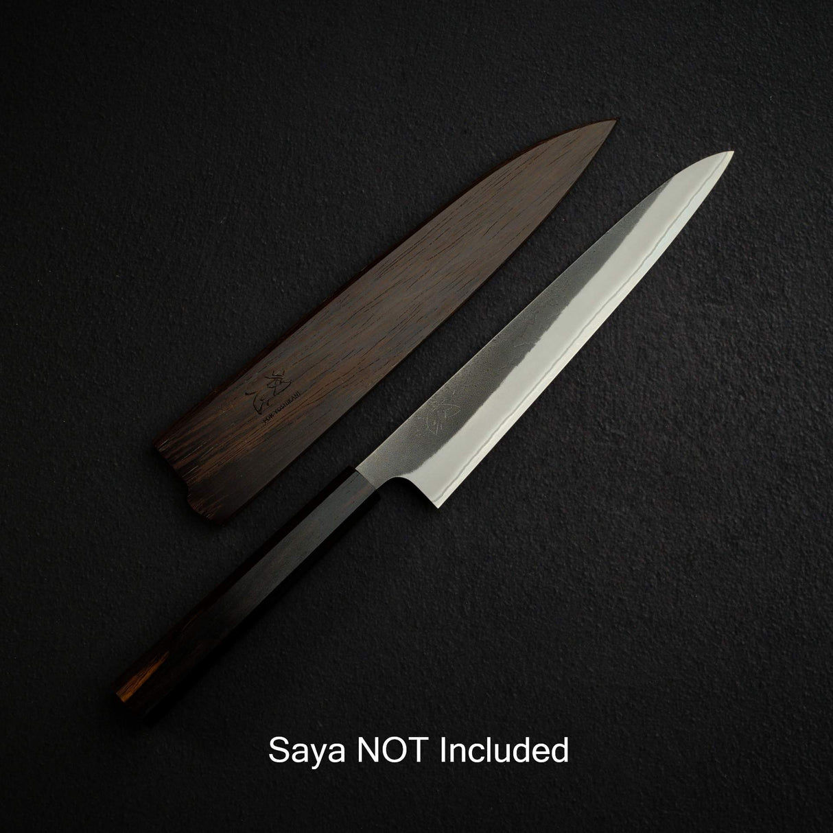Yoshikane White 2 KU Nashiji Sujihiki 240mm, Stainless Clad Ebony by Hatsukokoro