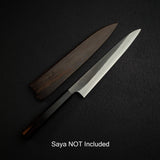 Yoshikane White 2 KU Nashiji Sujihiki 240mm, Stainless Clad Ebony by Hatsukokoro