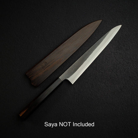 Yoshikane White 2 KU Nashiji Sujihiki 240mm, Stainless Clad Ebony by Hatsukokoro