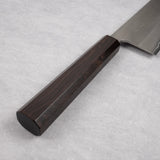 Yoshikane White 2 Nashiji Stainless Clad Nakiri 165mm Ebony Handle