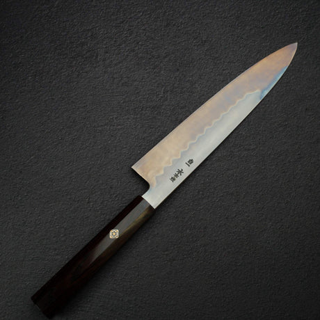 Exotic: Yoshikazu Ikeda White 1 Mizu-Honyaki Kachikaeshi Gyuto 240mm Ebony Set