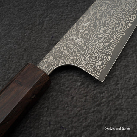 Yoshimi Kato VG10 Etched Damascus Gyuto 180mm Ebony Handle