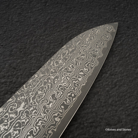 Yoshimi Kato VG10 Etched Damascus Gyuto 180mm Ebony Handle
