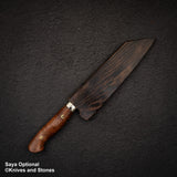 Yoshimi Kato SG2 Minamo Bunka 180mm Amboyna Burl Western