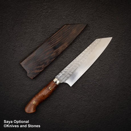Yoshimi Kato SG2 Minamo Bunka 180mm Amboyna Burl Western