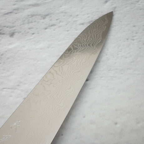 카토 요시미 SG2 경면 다마스커스 페티 150mm 에보니 핸들