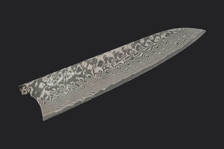 Etched — blade surface finish