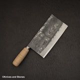 Hatsukokoro Sentan White 2 Stainless Clad Kurouchi Chinese Cleaver 195mm
