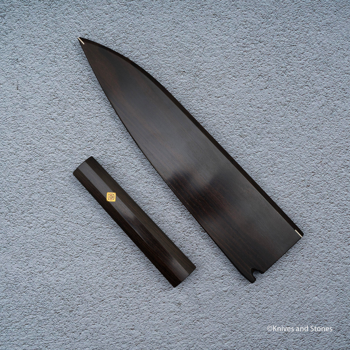 K&S 규토 마그네틱 사야 & 핸들 세트 240mm 안정화 컬리 메이플 / 에보니