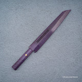 K&S Magnetic Kiritsuke Yanagiba Saya  & Handle Set Stabilized Curly Maple / Ebony / Pau Rosa