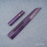 K&S Magnetic Kiritsuke Yanagiba Saya  & Handle Set Stabilized Curly Maple / Ebony / Pau Rosa