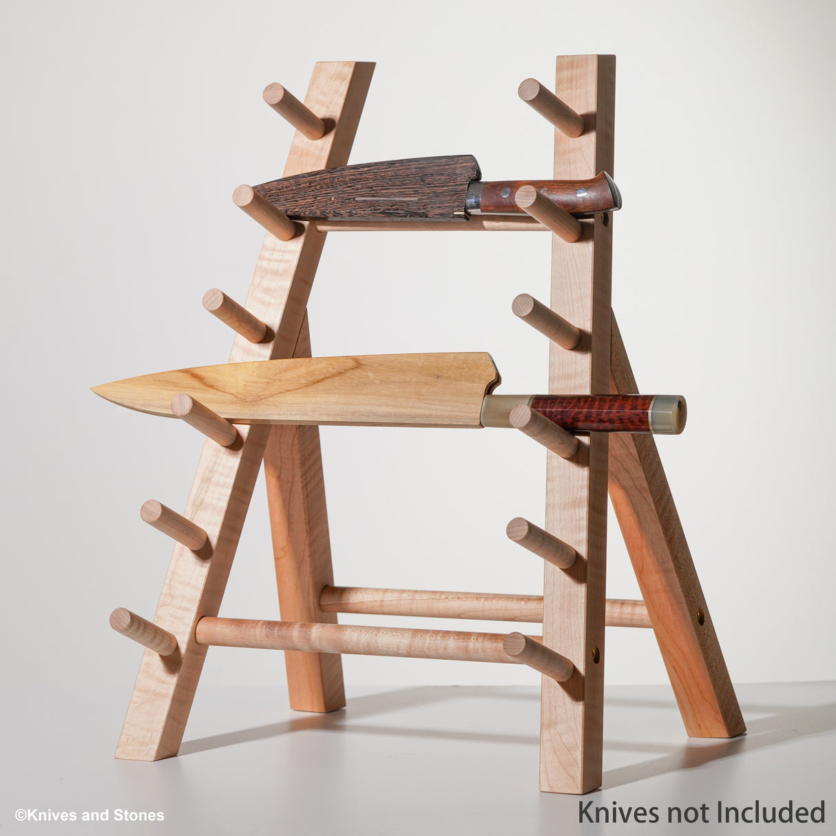 K&S Hardwood Knife Stand (Rack) 6 Slots