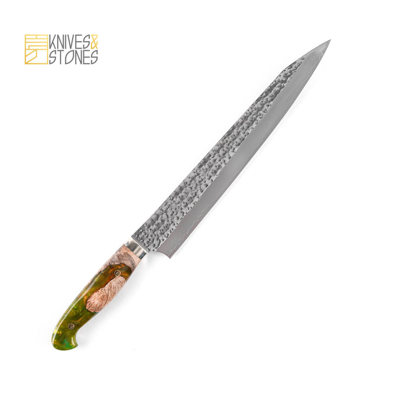 K&S SPECIAL Kurosaki Senko (閃光) SG2/R2 K-tip Sujihiki 270 mm Western Handle