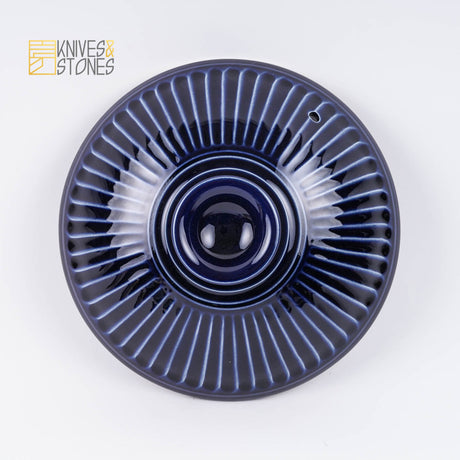 Japanese Do Nabe (Clay Pot) -  Ginpo Blue Chrysanthemum