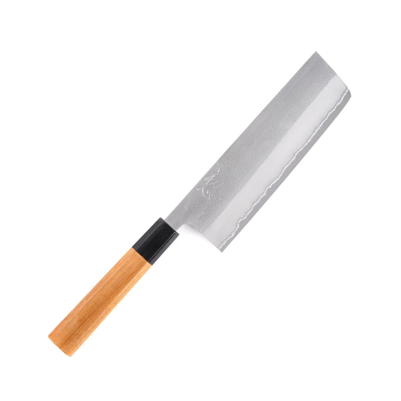 Yoshikane White 2 Nashiji Stainless Clad Nakiri 165mm