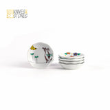 Meow Theme Tapas Plate Set of 5 Kutani Ware
