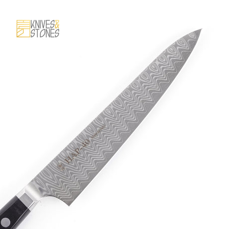 Hatsukokoro Hayabusa  HAP-40 Damascus Petty 150mm with Western Handle