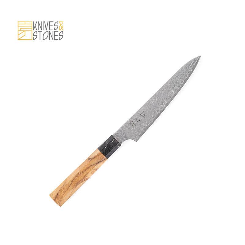 초심 하츠코코로 SG2 경면 다마스커스 페티 150mm 티크 핸들