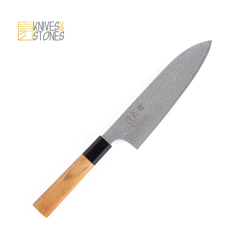 초심 하츠코코로 SG2 경면 다마스커스 산토쿠(다용도칼) 180mm